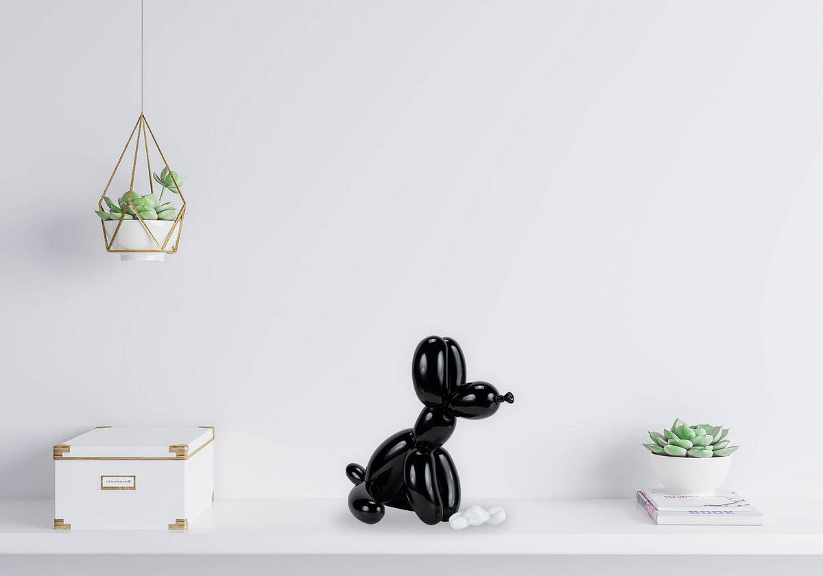 SKULPTUR Schwarz 30/28 cm - Schwarz, Stein (1.15/28/18cm) - KUNSTLOFT