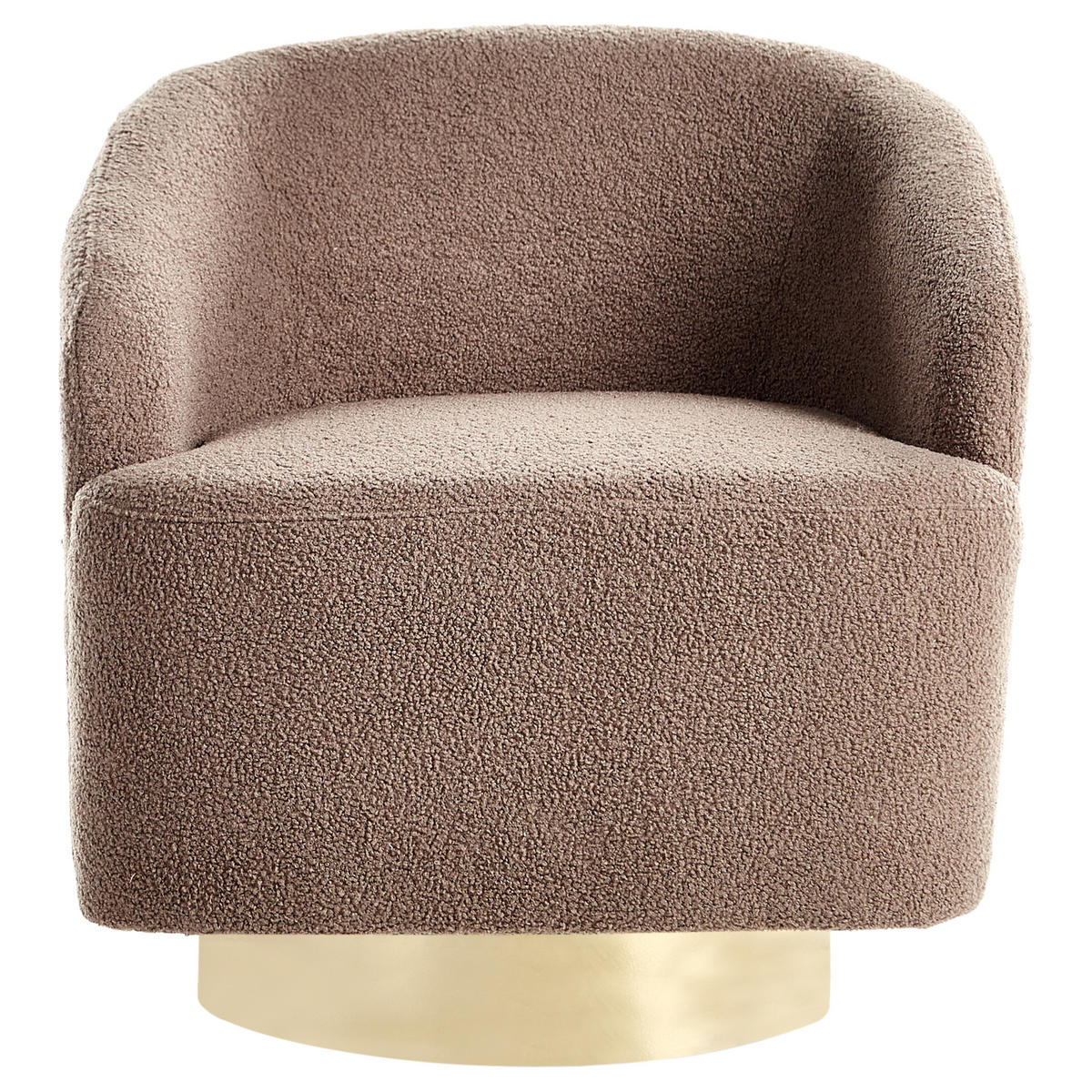 SESSEL Braun Lavik - Goldfarben/Braun, Textil (73/71/70cm) - Beliani