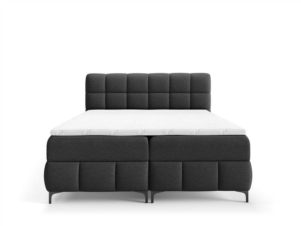 BOXBETT Sophie In Aragon - Schwarz, Holzwerkstoff/Textil (140/200cm) - Fun Möbel
