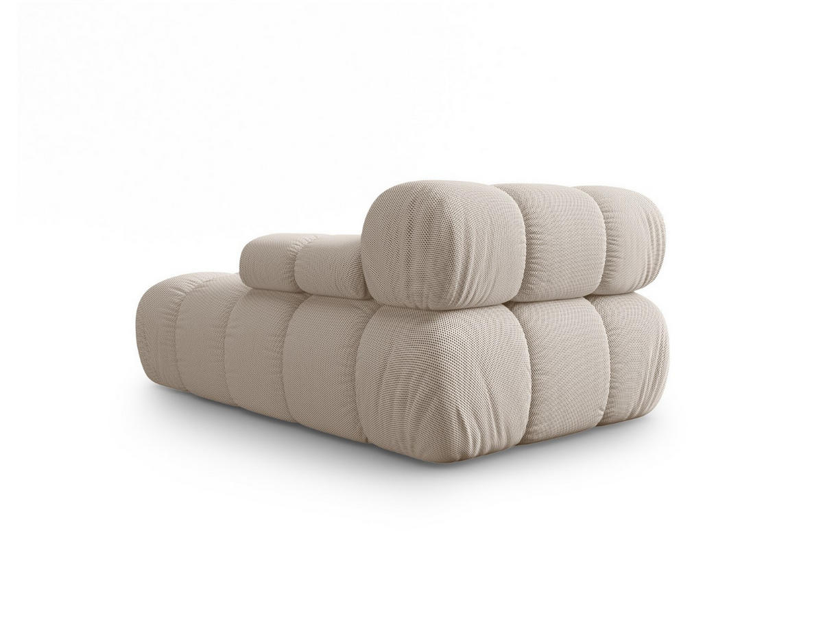 CHAISELONGUE rechts Bellis aus 3D-Stoff leichtes beige - Creme, Textil (94/70/155cm) - Micadoni