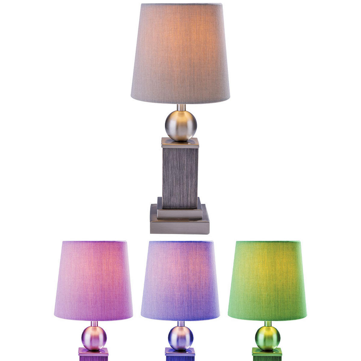 LED TISCHLEUCHTE Rollo Grau Holz - Grau, Holz (15/15/34cm)