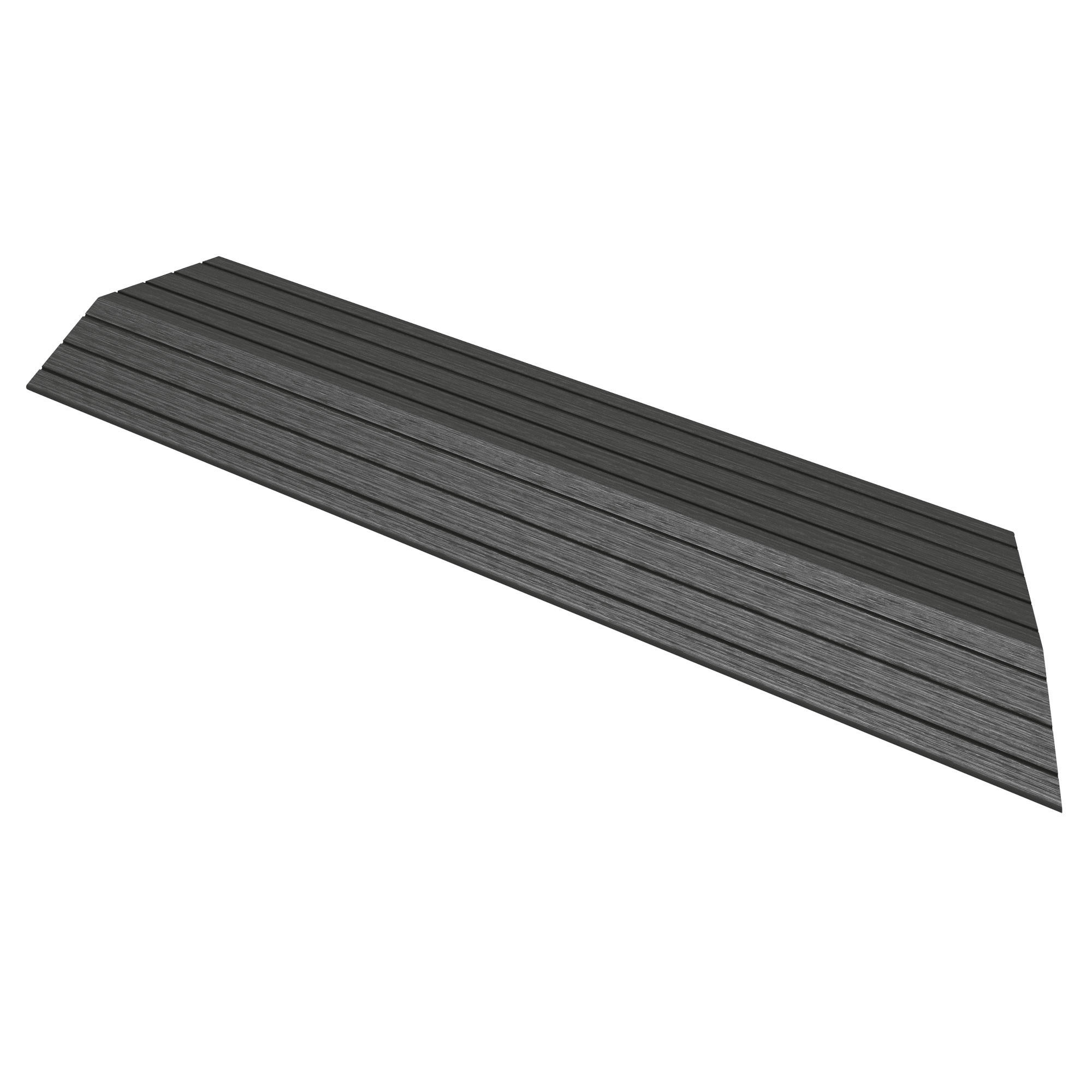 ABSCHLUSSLEISTE WPC Ecke rechts Anthrazit - Anthrazit, Holzwerkstoff (38/2/7.5cm) - ML-DESIGN