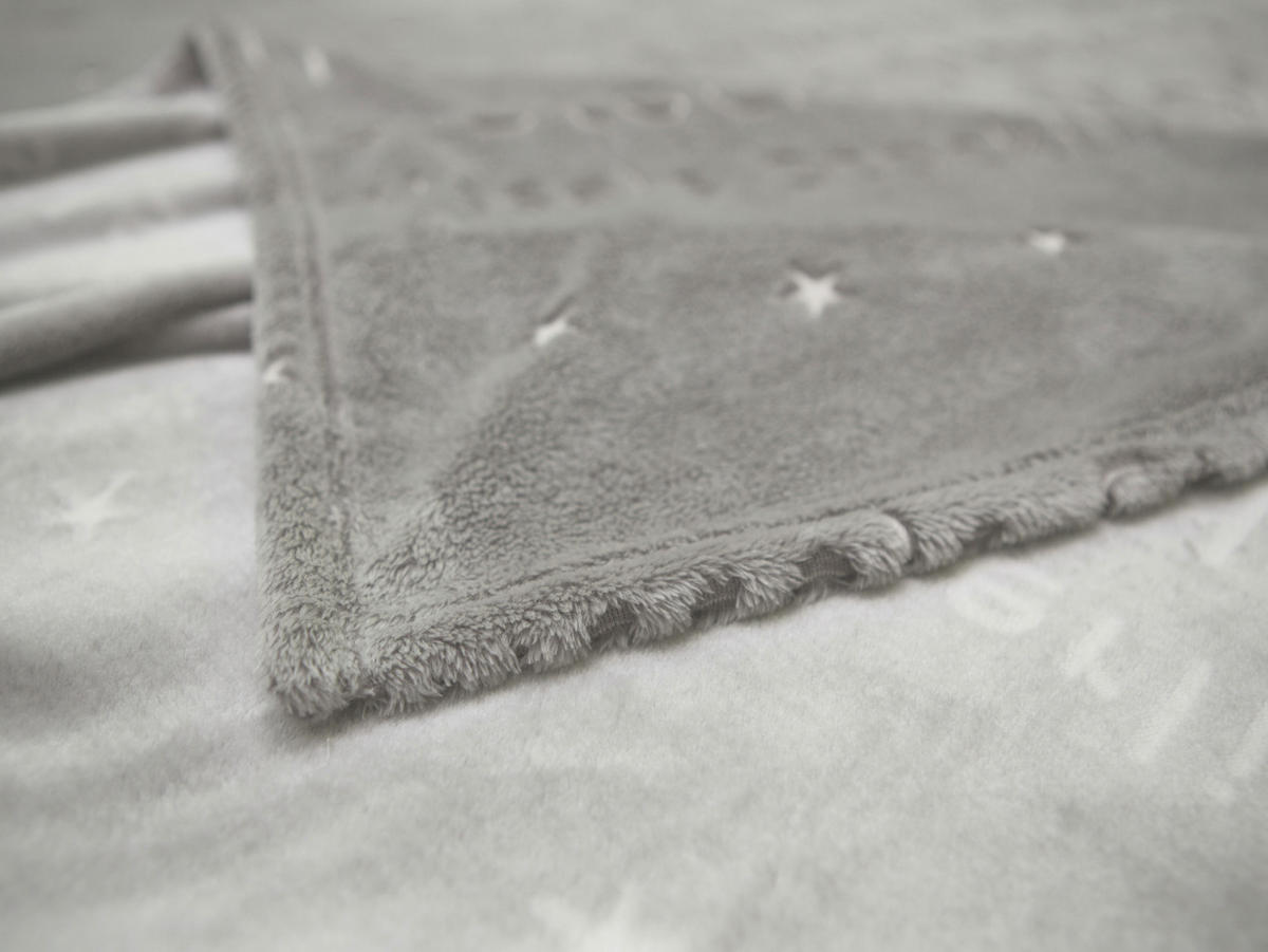 KUSCHELDECKE, 150x200 cm, 100% Polyester, Grau - Grau, Textil (150/200cm) - Zollner
