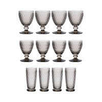 WEIN- & LONGDRINKGLÄSER Boston Coloured smoke 12er Set - Grau, Glas - Villeroy & Boch