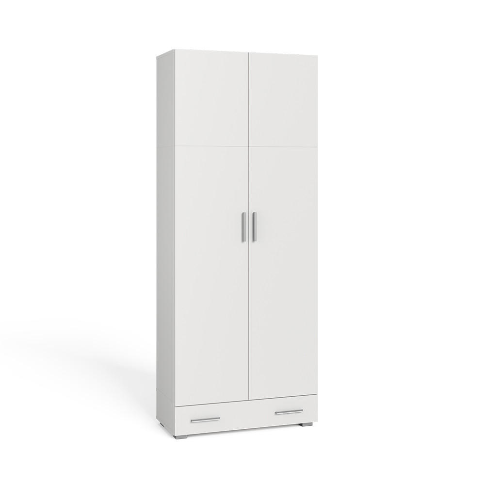AKTENSCHRANK Frank Weiß 80 x 182.4 cm mit Schublade - Weiß, Holzwerkstoff (80/182.4/37cm) - Vicco