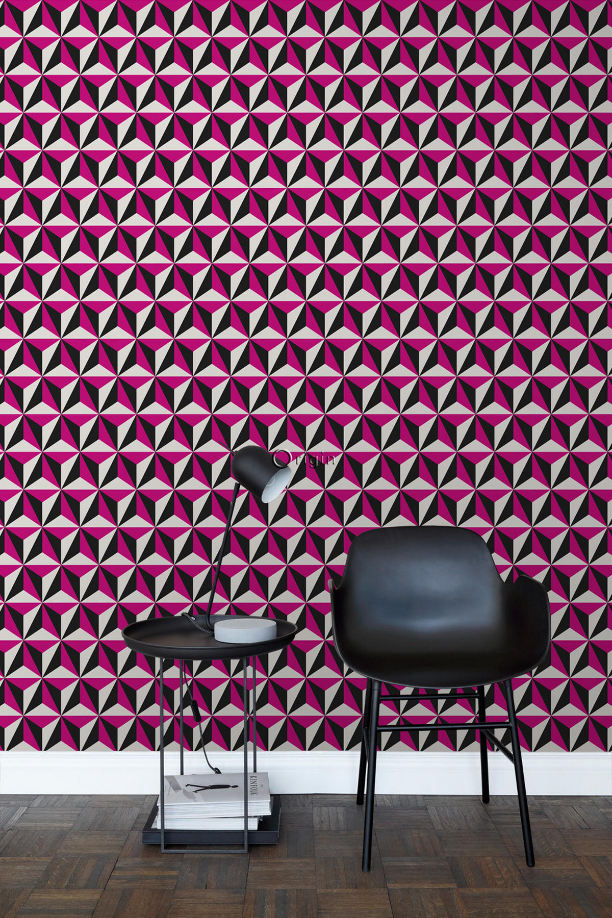 TAPETE 3D-Muster 53 cm x 10.05 m - Pink, Papier (53/1000cm) - Origin Wallcoverings