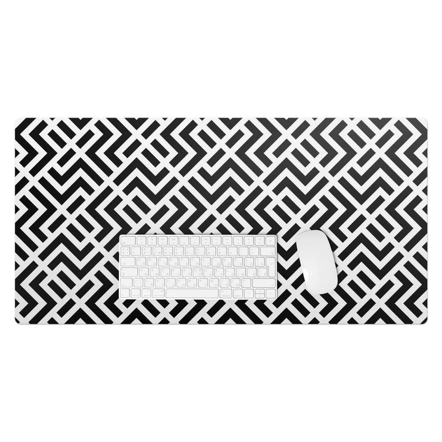 Wallfluent Schreibtischunterlage Schwarz 45x1.6x90 cm