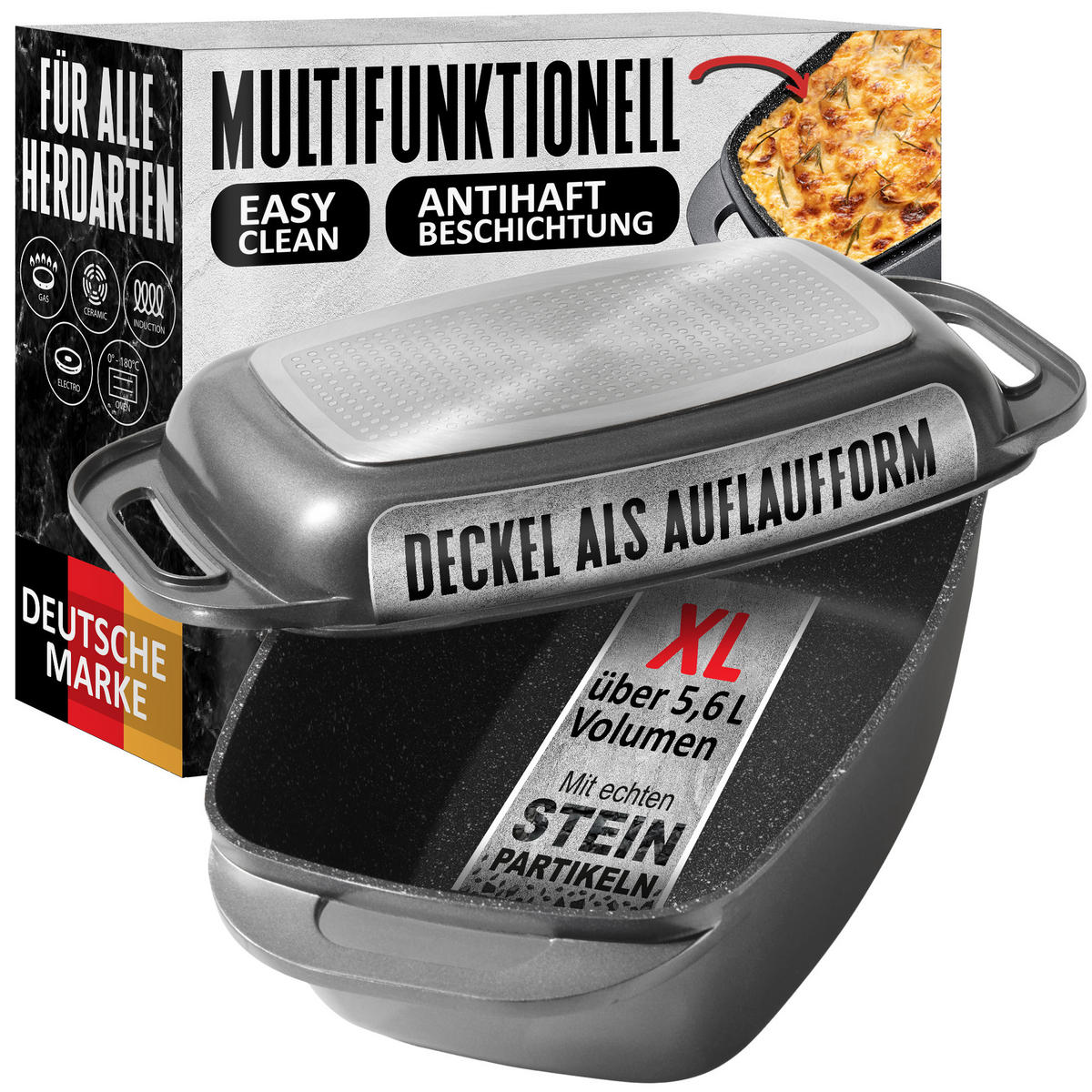 RECHTECK-BRÄTER - Grau, Metall (22/40/10.9cm) - Stoneline
