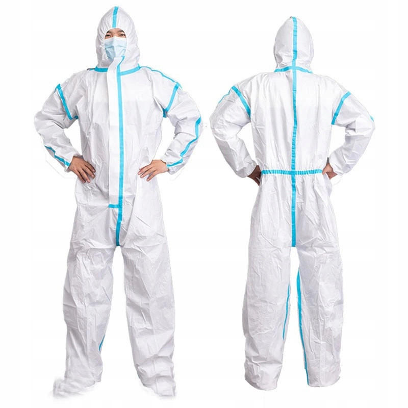 SCHUTZANZUG Einweg - 185 cm, Spunbond-Vlies mit mikroporöser Membran, Kapuze mit Kordelzug, Reißverschlussabdeckung, elastische Bündchen - Multicolor, Kunststoff/Metall