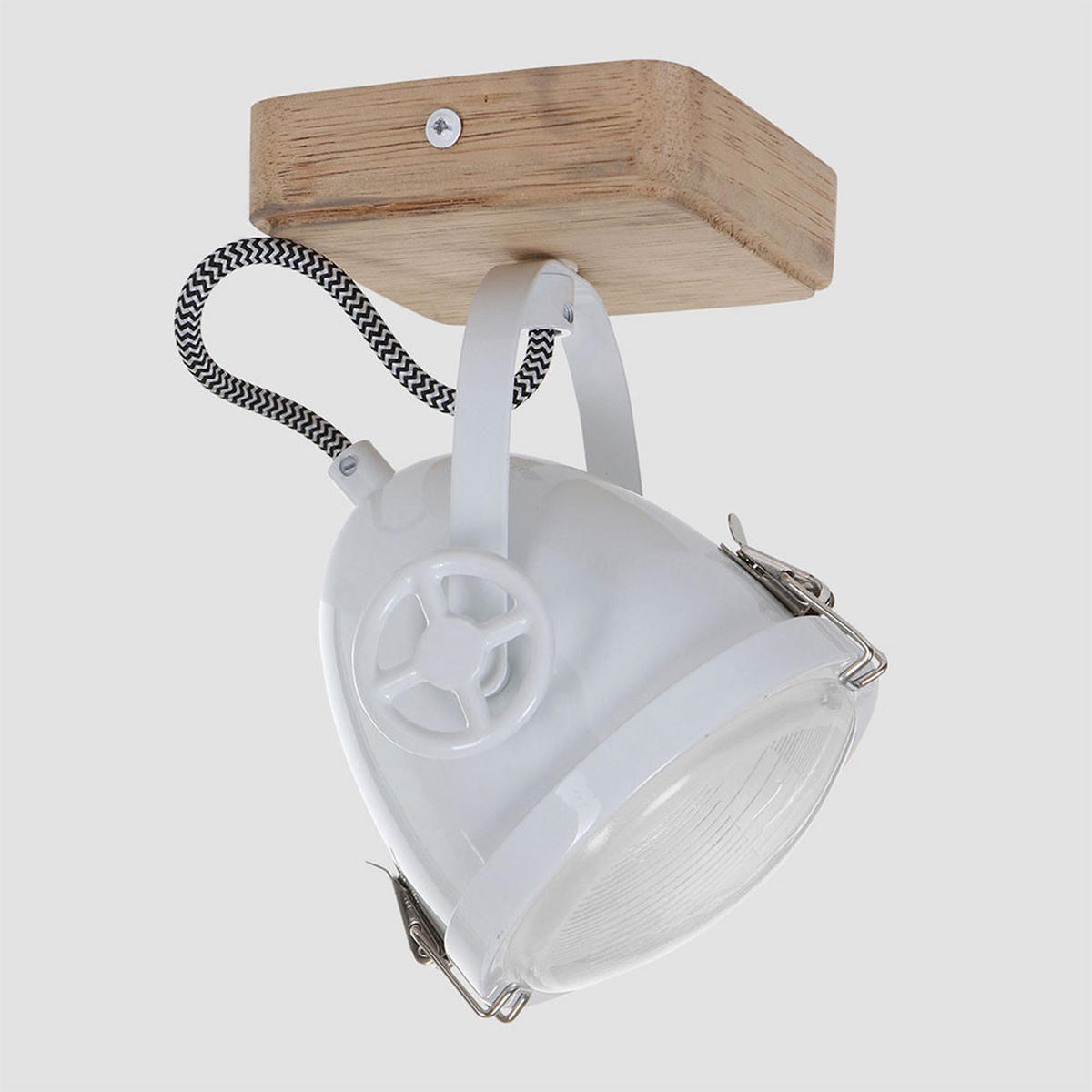 LED DECKENLEUCHTE Michelle Holz Weiß - Weiß, Holz (11/11/18cm)