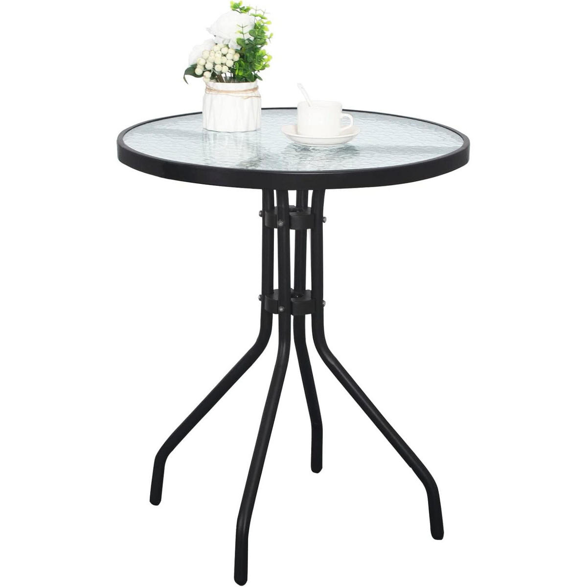 GARTENTISCH rund 60cm - Transparent, Metall (60/60/70cm) - Mat-Haus