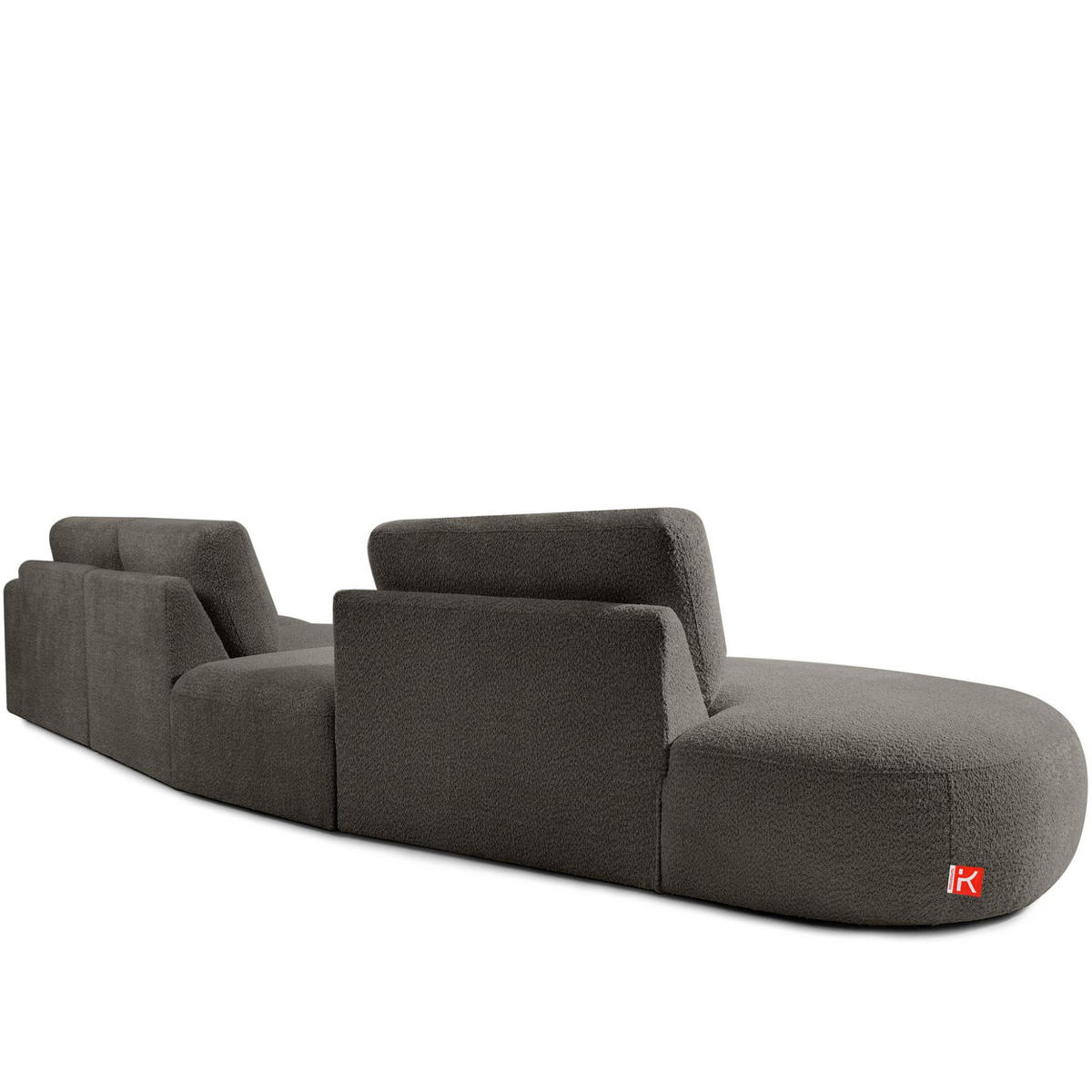 5-SITZER ECKSOFA ZUCCO Boucle links, Dunkelbraun - Dunkelbraun, Textil (430/84/105cm) - KONSIMO®