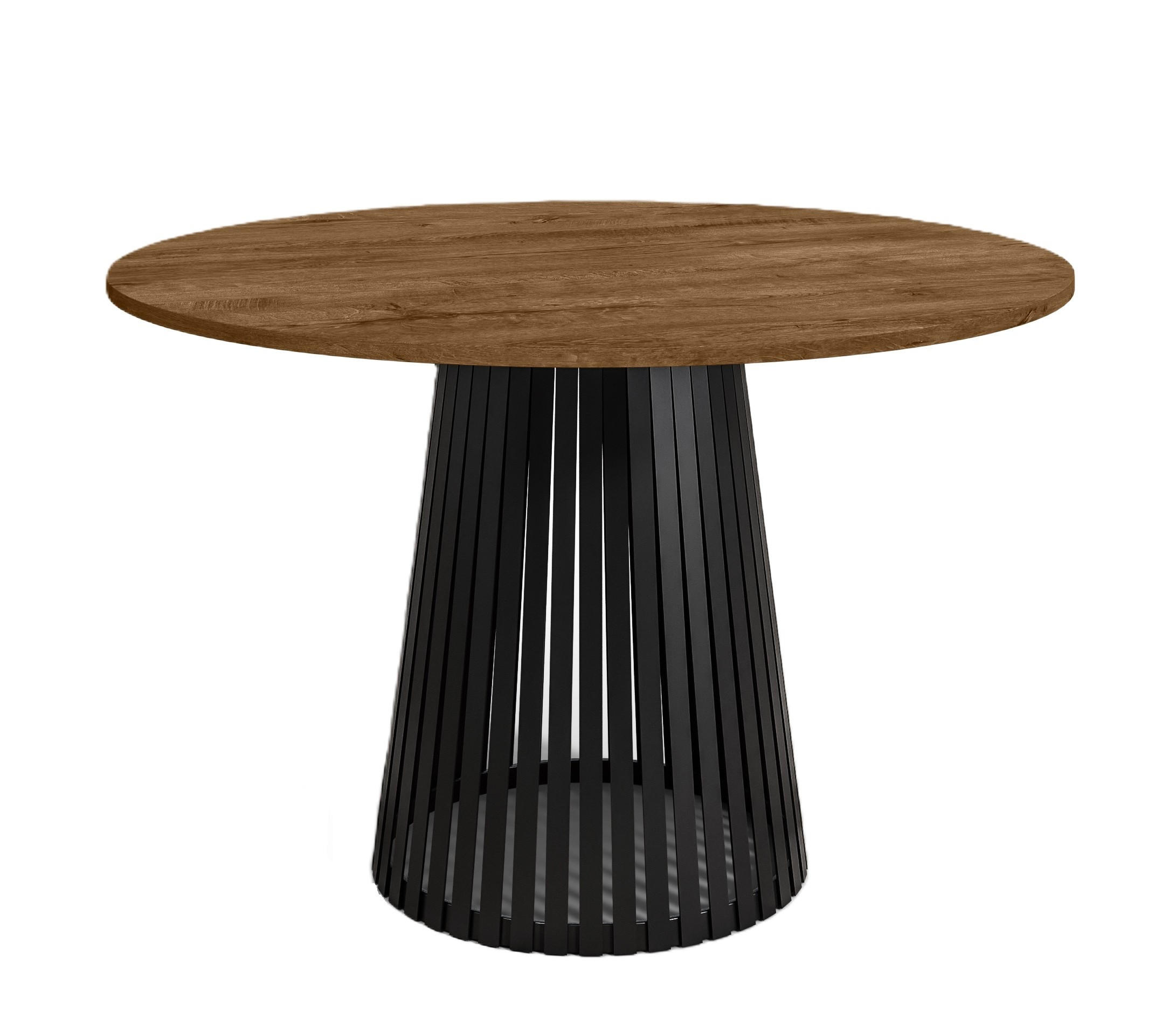 TISCH Braun VIV Mit Lamellen Rund 110 cm - Braun, Holzwerkstoff (110/110/76cm) - Sepro Meble