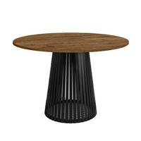 TISCH Braun VIV Mit Lamellen Rund 110 cm - Braun, Holzwerkstoff (110/110/76cm) - Sepro Meble