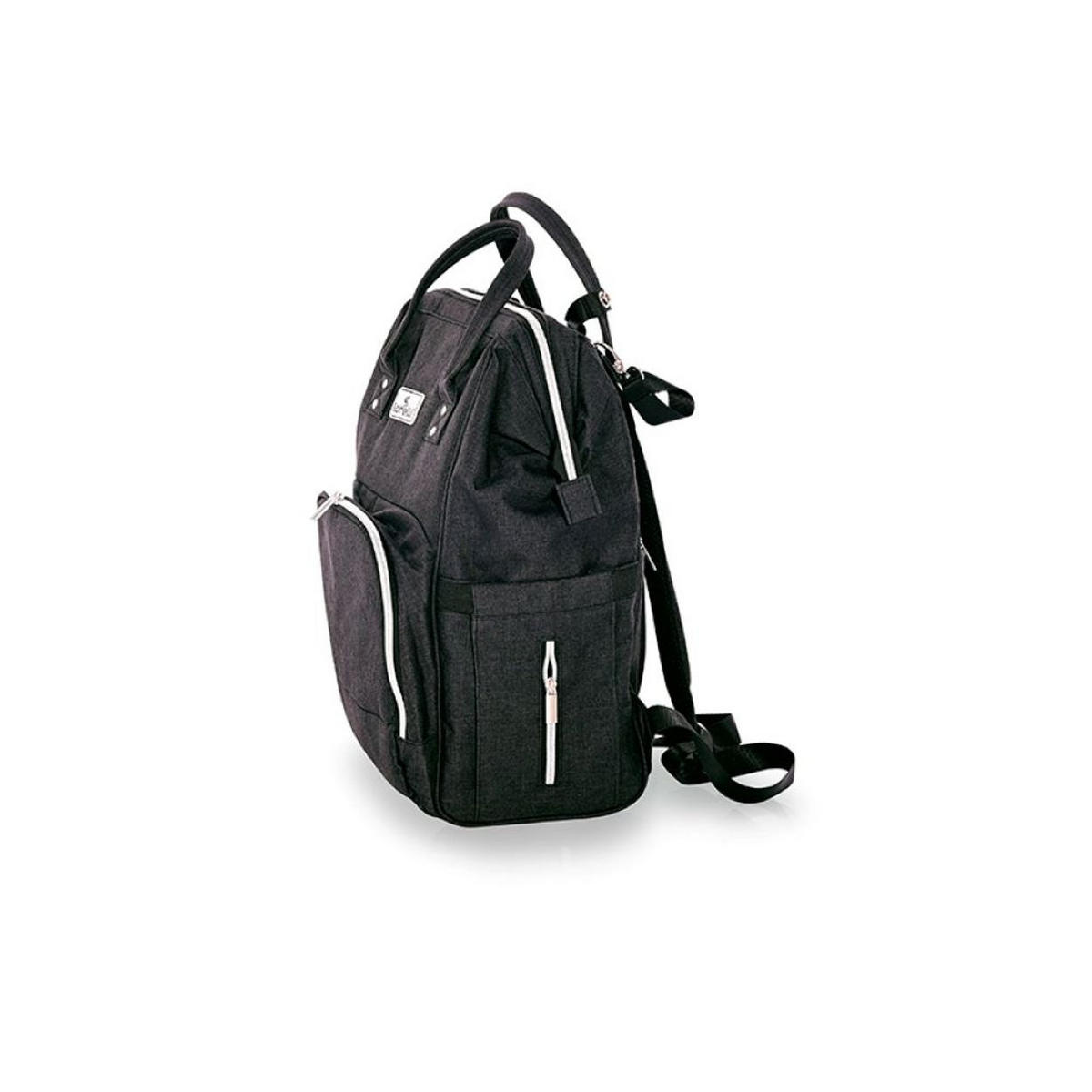 WICKELTASCHE 10040260 schwarz Rucksackfunktion, Wickelunterlage, Reißverschluss, Kinderwagen - Schwarz, Textil (19/41/32cm) - Lorelli