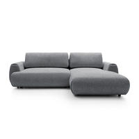 ECKSOFA Morena Dunkelgrau, mit Schlaffunktion, rechte seite - Dunkelgrau, Holzwerkstoff/Textil (270/167cm) - Bettso