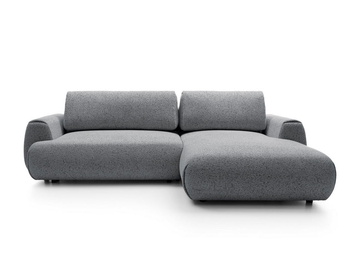 ECKSOFA Morena Dunkelgrau, mit Schlaffunktion, rechte seite - Dunkelgrau, Holzwerkstoff/Textil (270/167cm) - Bettso