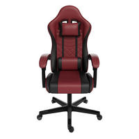 GAMINGSTUHL HyperSeat bordeaux/schwarz - Bordeaux, Kunststoff (63/131/121cm) - Juskys