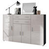 HIGHBOARD Aron Fronten in Sandgrau Hochglanz - Sandfarben, Holzwerkstoff (166.5/106.5/35cm) - Vladon