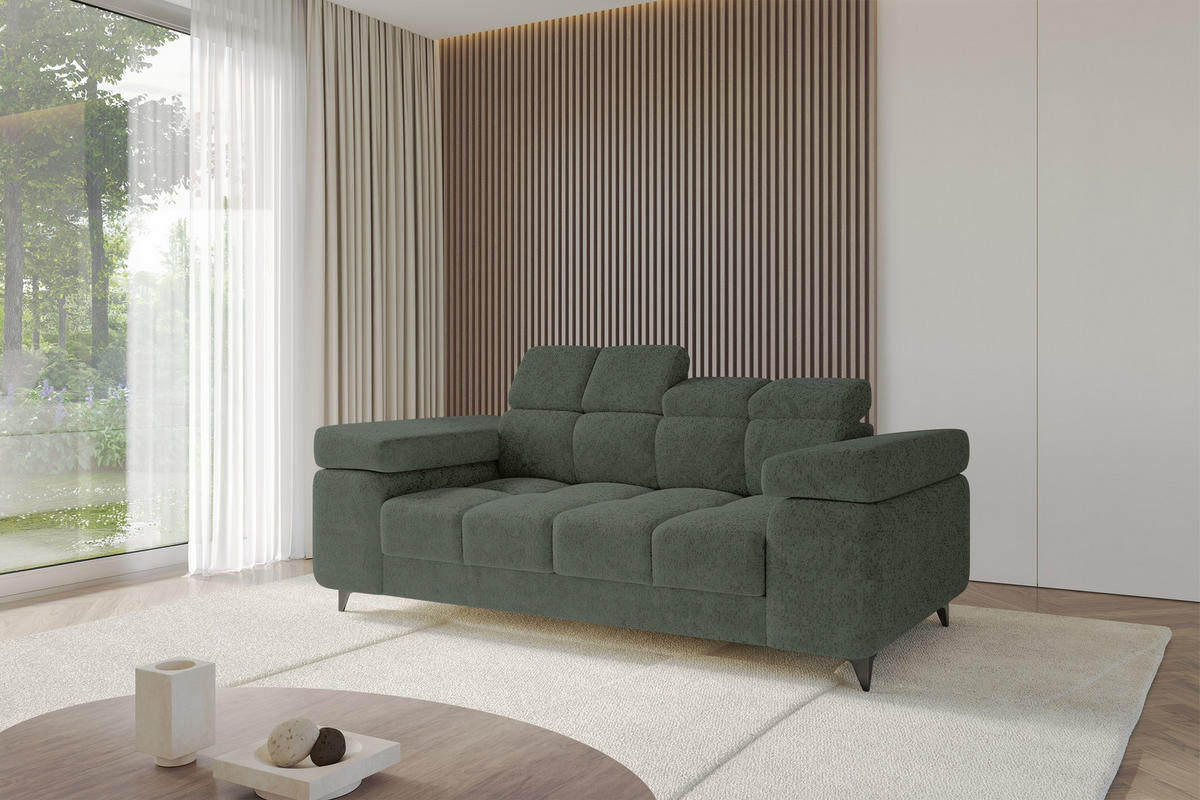 SOFA 2-Sitzer LORD-S1 194x97x90 cm Grün Chenille - Grün, Holzwerkstoff/Textil (194/90/97cm) - ALTDECOR