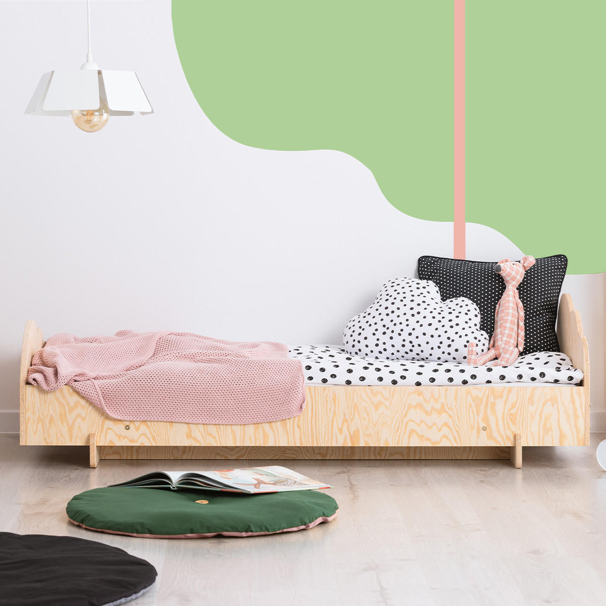 POSTEL 90/190 Louison Přírodní dřevo - hnědá, dřevo (90/190cm) - Petits-meubles