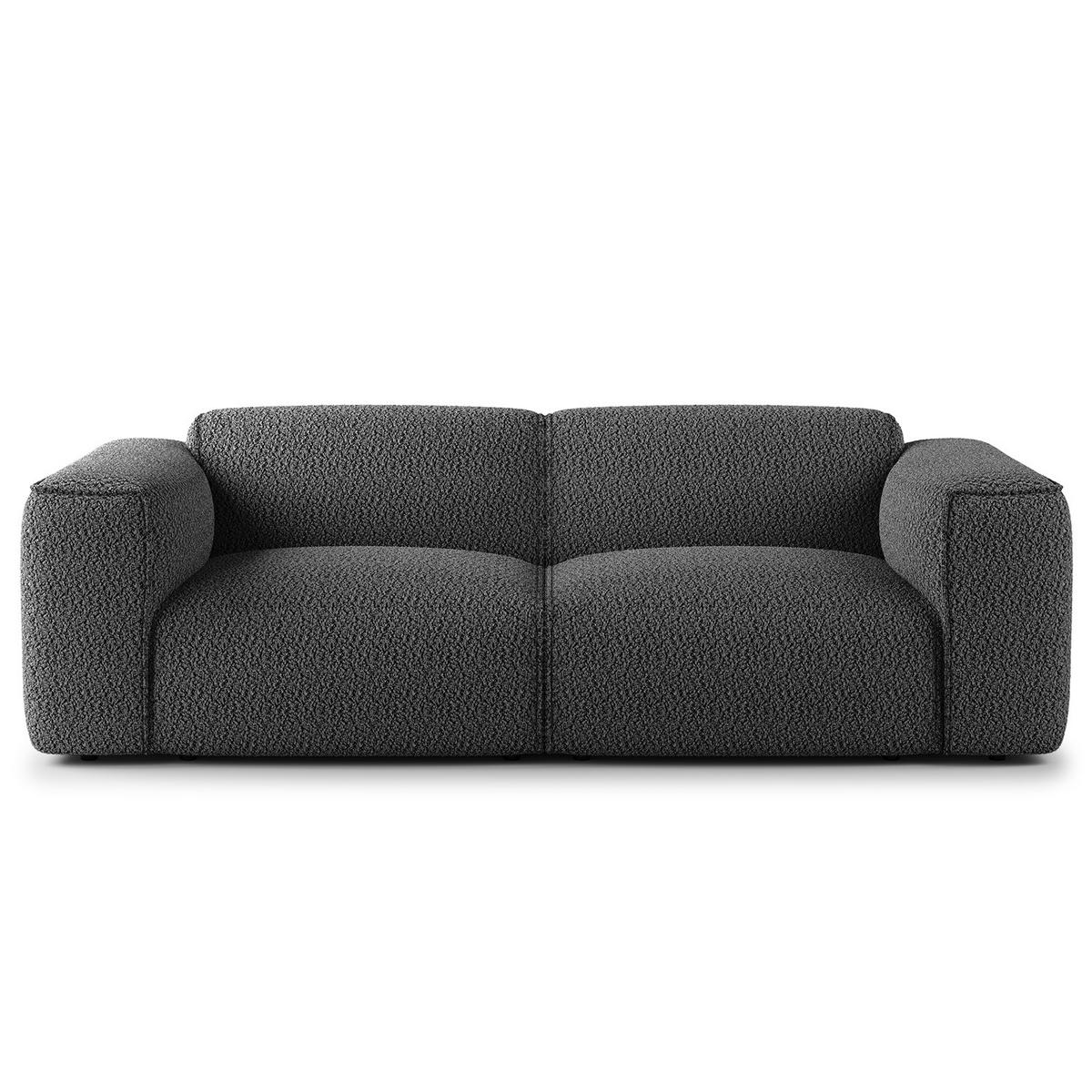 2-SITZER SOFA - Anthrazit/Schwarz, Kunststoff/Textil (220/71/102cm) - home24