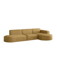 ECKSOFA Palma In Scala - Gelb, Holzwerkstoff/Textil (296/165cm) - Fun Möbel