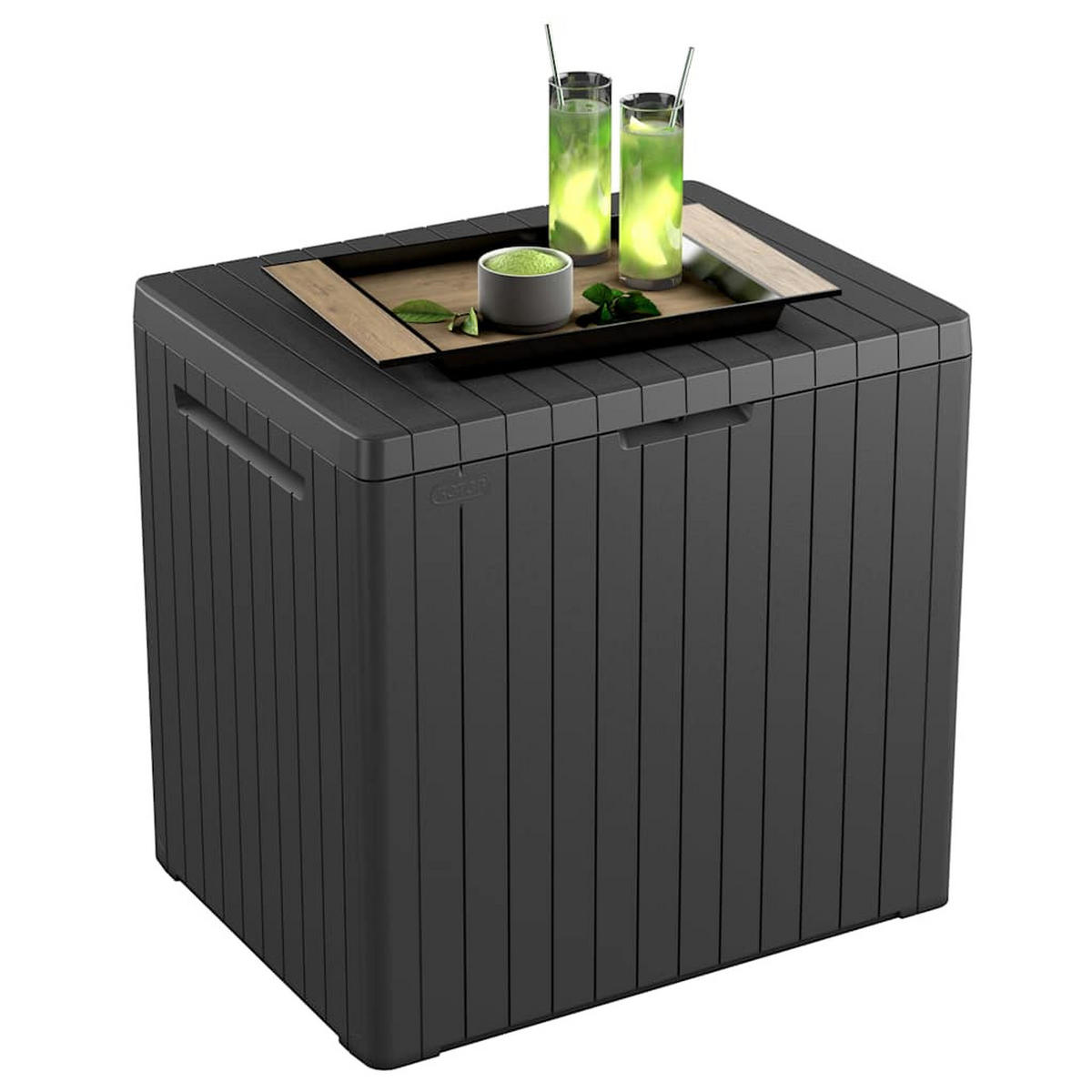 GARTENBOX, Multifunktional, 57,8/44/55 cm, aus Kunststoff PP, Anthrazit - Anthrazit, Kunststoff (44/55/57.8cm) - Keter