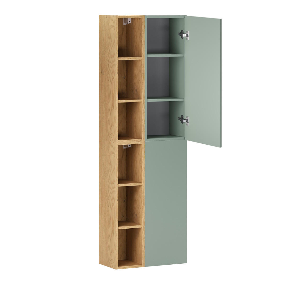 ZÁVĚSNÝ SLOUPEK Oria Zelená - zelená barva, kompozitní dřevo (50/160/26.6cm) - Petits-meubles