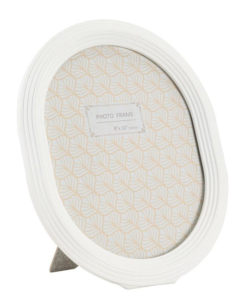 RAHMEN Oval Stuckatur 25/30 cm - Weiß, Kunststoff (25/30/2cm) - Mauro Ferretti