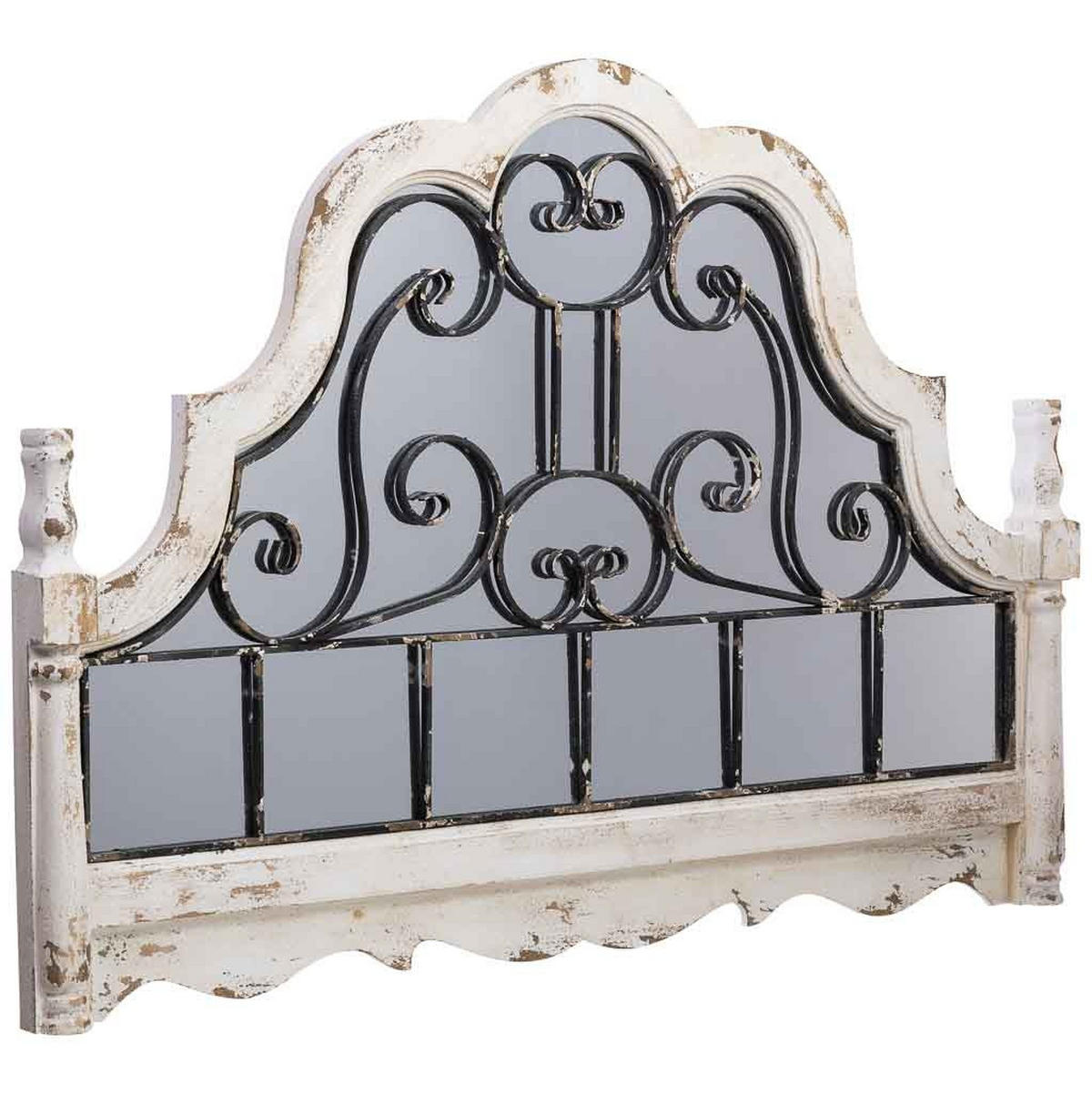 WANDSPIEGEL 128x6x89 cm - Weiß, Holz (128/89/6cm) - Wanderlust