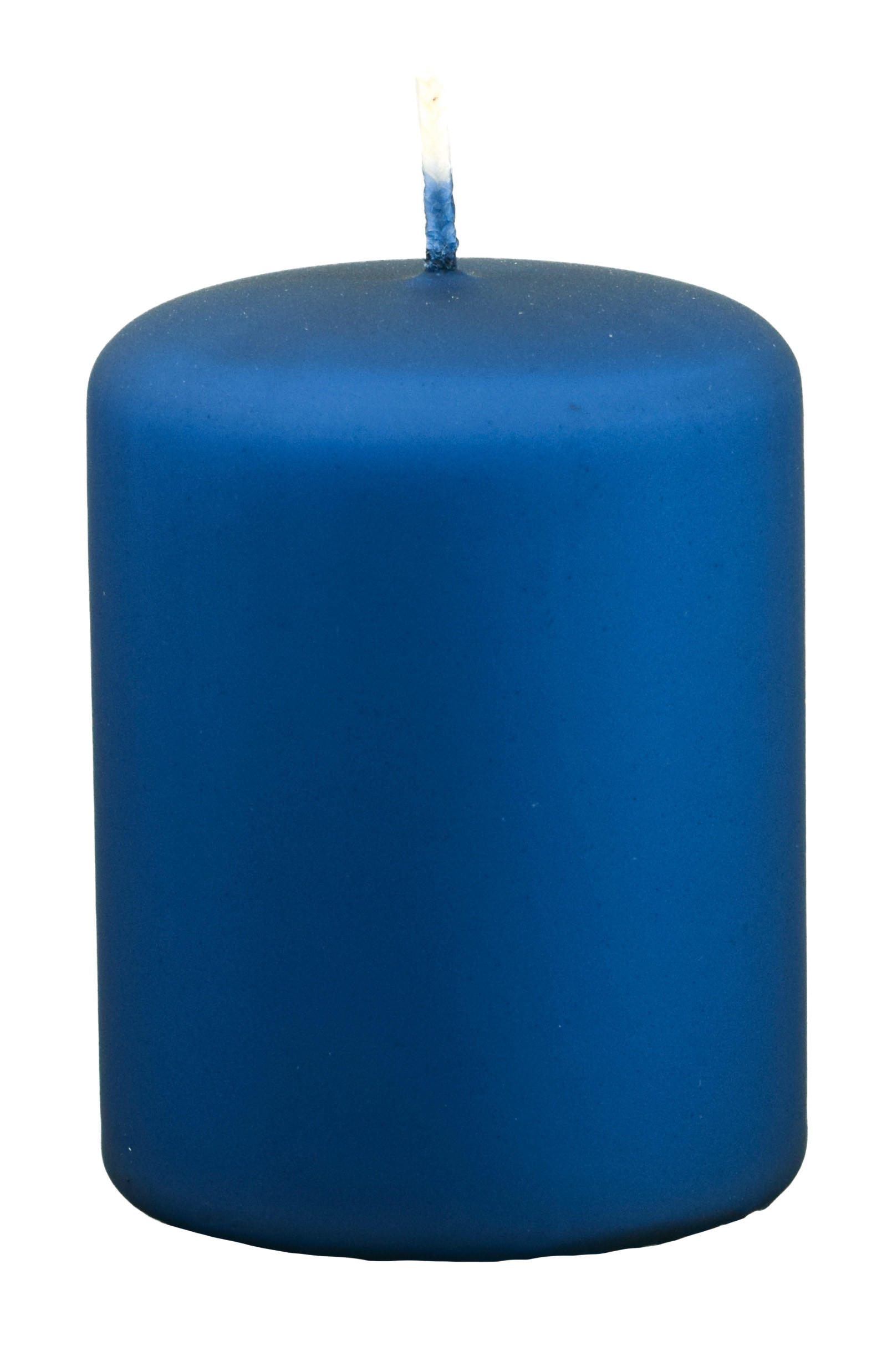 STUMPENKERZEN Samt-Lack Midnight Blue 8 x 6 cm, 4er Set - Blau, Paraffin (6/8/8cm) - Kopschitz Kerzen
