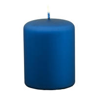 STUMPENKERZEN Samt-Lack Midnight Blue 8 x 6 cm, 4er Set - Blau, Paraffin (6/8/8cm) - Kopschitz Kerzen