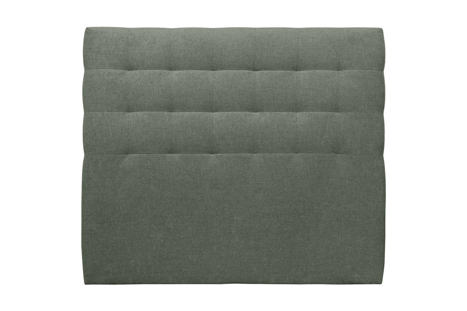 KOPFTEIL gepolstert - Gesteppt – Khakigrüner Stoff - 200 cm - Beige/Olivgrün, Holz (200/120/10cm) - Sommeil de Plomb