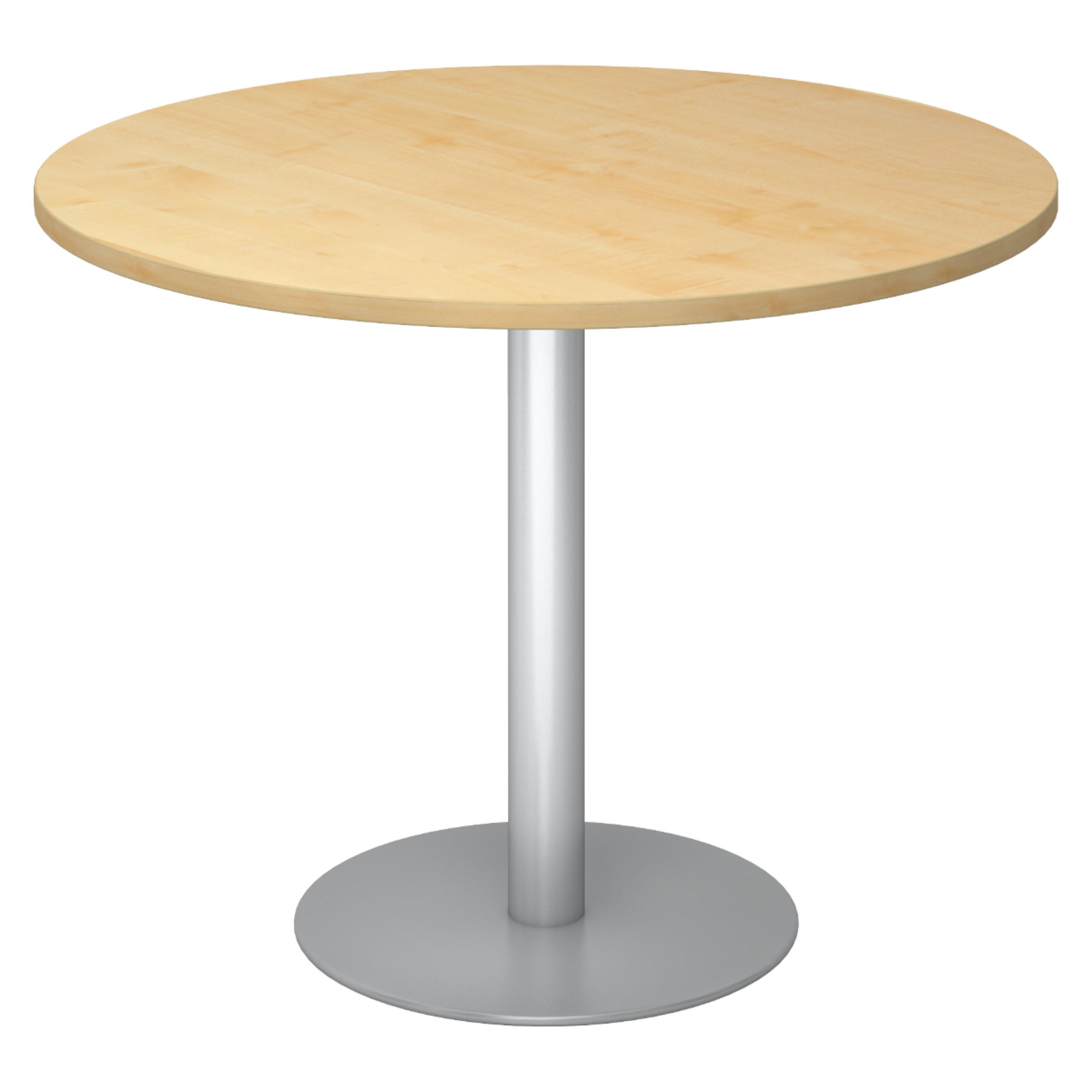 PAUSENTISCH groß STF 100/100/74,5 cm in Ahornfarben/Silberfarben - Silberfarben/Ahornfarben, Holzwerkstoff (100/100/74.5cm) - bümö