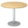 PAUSENTISCH groß STF 100/100/74,5 cm in Ahornfarben/Silberfarben - Silberfarben/Ahornfarben, Holzwerkstoff (100/100/74.5cm) - bümö