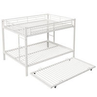 ETAGENBETT 140/200 cm Weiß mit Ausziehbett 90/190 cm - Weiß, Metall (140/200cm) - Oxeza