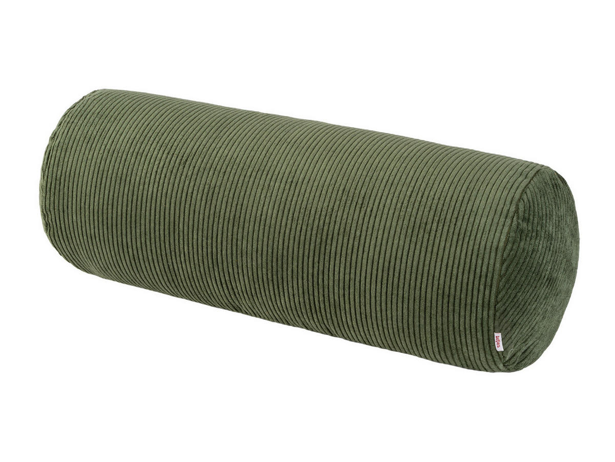 XL-NACKENROLLENHÜLLE HYggelig No.1 bamboo-grün Cord-Samt 70/25 cm - Grün, Textil (25/70cm) - beties Heimtextil