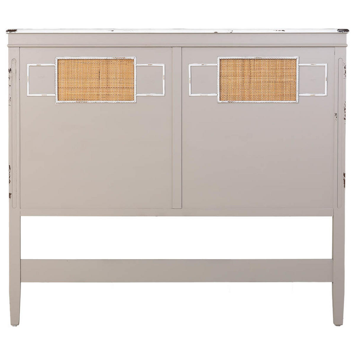 BETTKOPFTEIL 150x6x130 cm - Grau, Holz (150/6cm) - Wanderlust