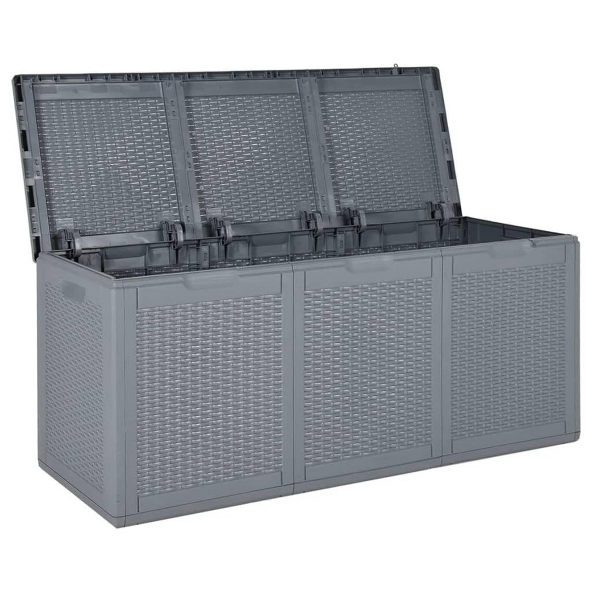 GARTENBOX Grau PP Rattan 270 L - Grau, Kunststoff (118.5/51/44.5cm) - furnicato