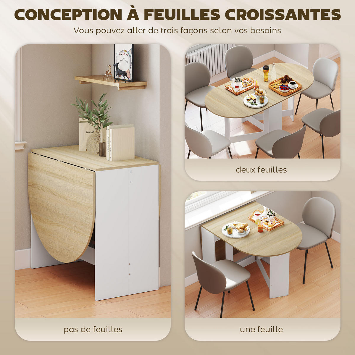 ESSTISCH Naturholz 1 Stück - Beige, Kunststoff (163/80/75cm) - GiPP