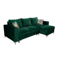 ECKSOFA Grün SIMO Mit Schlaffunktion Rechts - Grün, Textil (145/236cm) - Sepro Meble