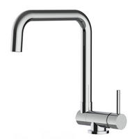 VORFENSTER-KÜCHENARMATUR, Umklappbar 4,5 CM, Verchromt, 360° schwenkbar - Chromfarben, Metall (20.1/26.5/20.1cm) - VIZIO