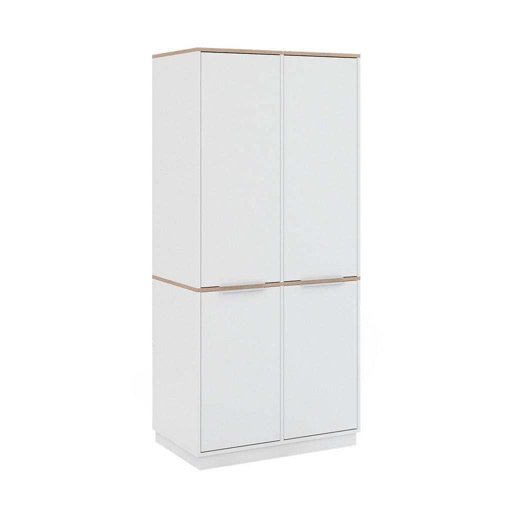 Vicco REGÁL NA DOKUMENTY Betti Bílá/Sonoma 82 x 179 cm se 6 policemi