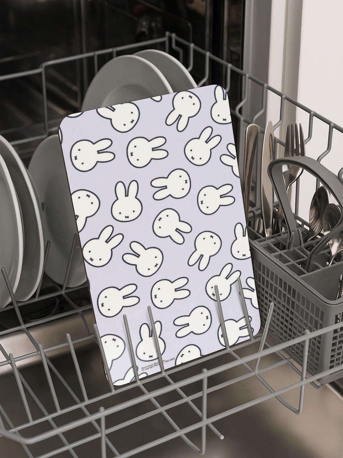 BRETTCHEN Miffy Hase Allover Blau 14,5 x 23,5 cm - Blau, Kunststoff (14.5/23.5cm) - United Labels