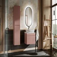 BADMÖBEL-SET 5 Teile - Iconic Rose I BM47 in Antique Rose/Weiß - Rosa, Holz (60/160/46cm)