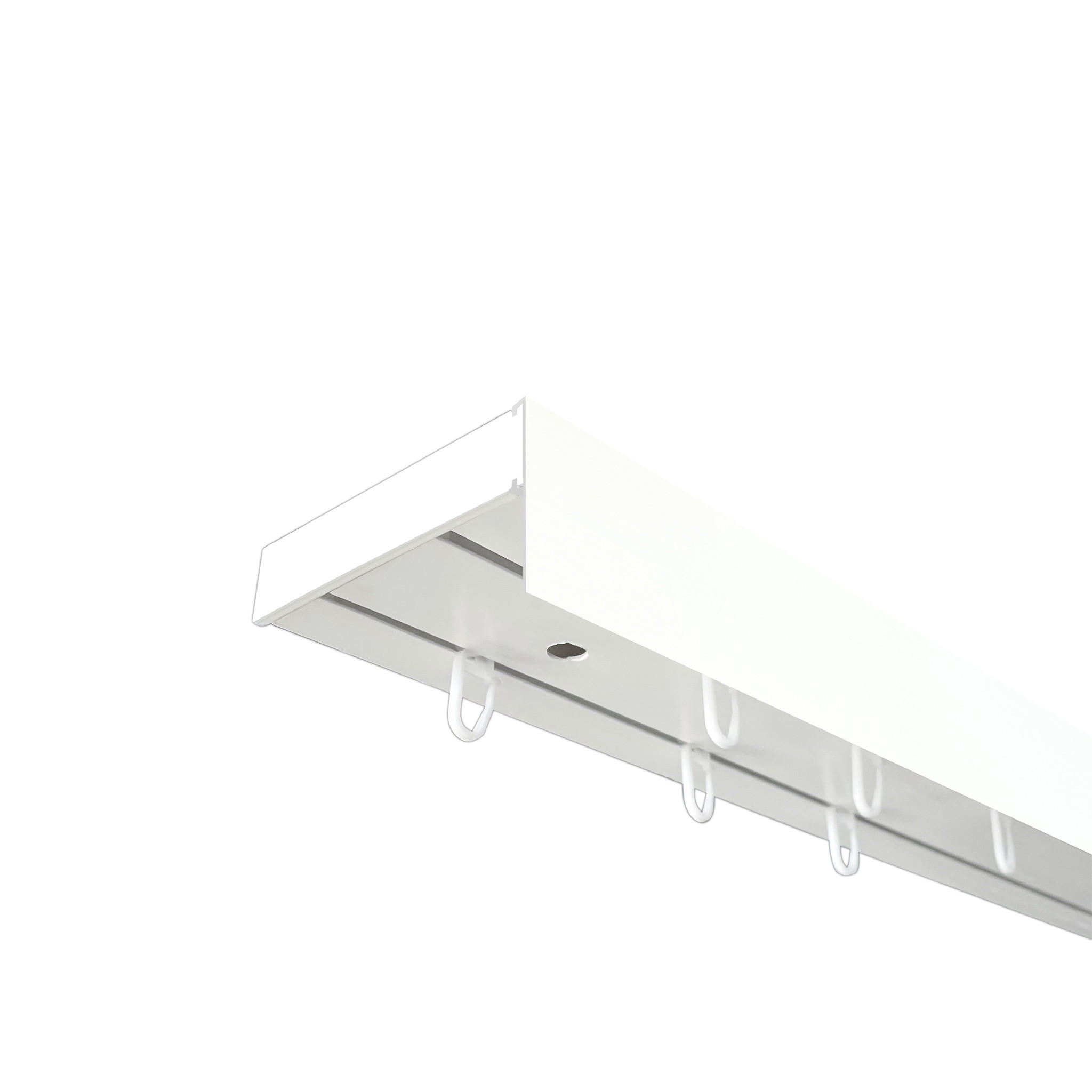 VORHANGSCHIENE SH, 2-läufig, Schiene weiß, Blende 5 cm weiß, 360 cm - Weiß, Kunststoff (4.7/1.7/360cm) - SN Deco
