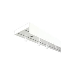 VORHANGSCHIENE SH, 2-läufig, Schiene weiß, Blende 5 cm weiß, 240 cm - Weiß, Kunststoff (4.7/1.7/240cm) - SN Deco