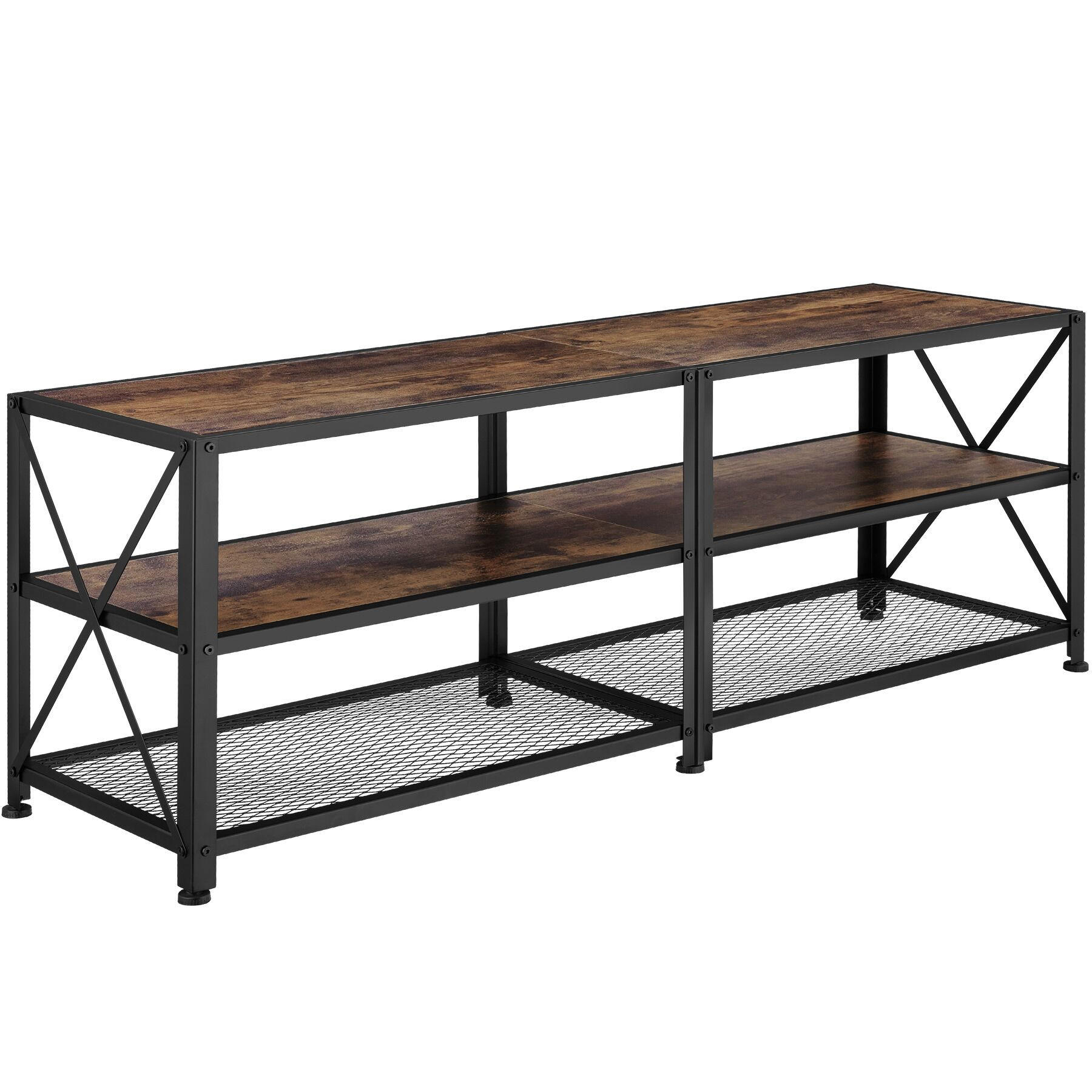 tectake Tv-Regal Rost 41.5x50.5x141 cm