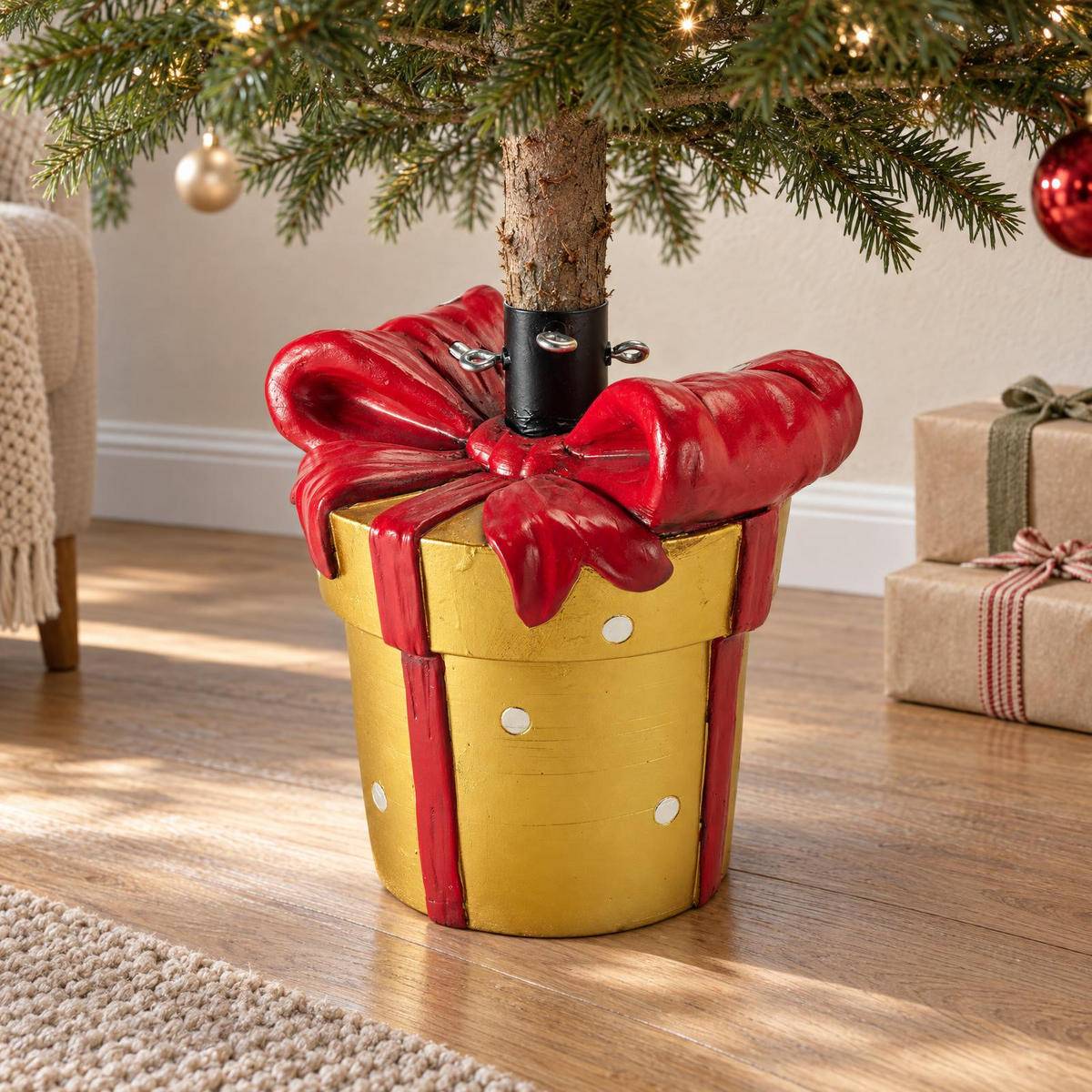 SCHUTZABDECKUNG 26/26/36 cm - Goldfarben, Stein (26/36/26cm) - Home Styling Collection